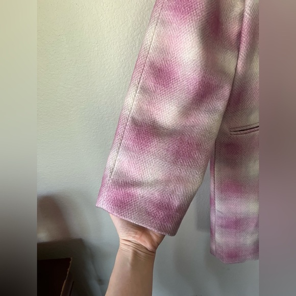 Avec Les Filles Raglan Walking Coat in Dusty Pink Plaid in Women’s Size S - Picture 3 of 16